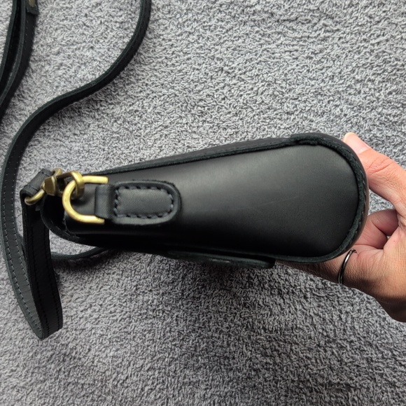 Portland Leather Mini Metro Crossbody In Smooth Black - Picture 3 of 12